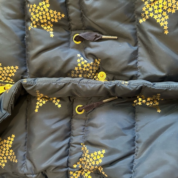 EUC almost new Baby Gap navy blue gold star down jacket size 12-18 months unisex - Picture 6 of 8